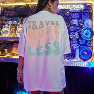 American Eagle Outfitters oversized T-shirt in color white and size medium.